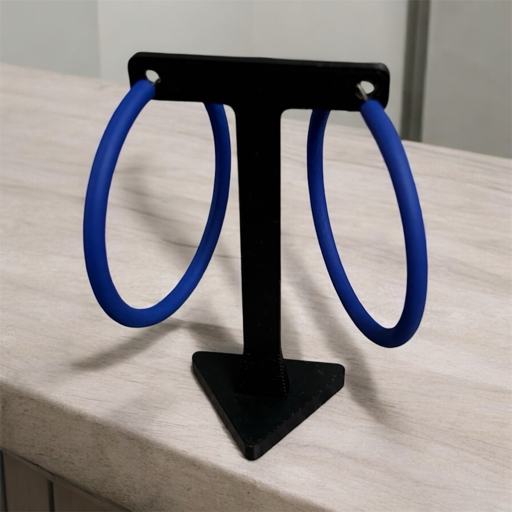 5/$25 (Pick 5 items for $25 Labeled) Blue Hoop Earrings